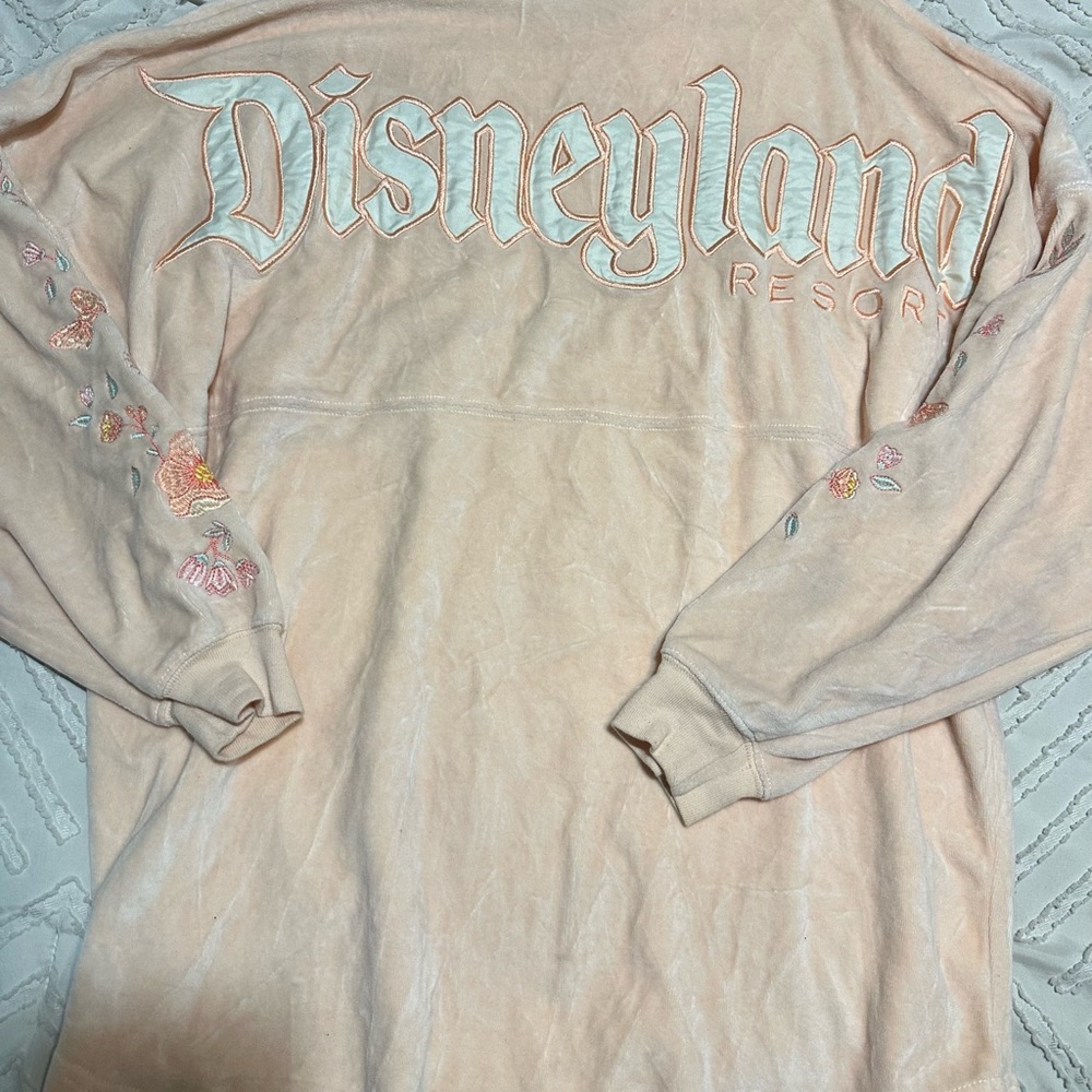 Disneyland Peach Embroidered Spirit Jersey Velour